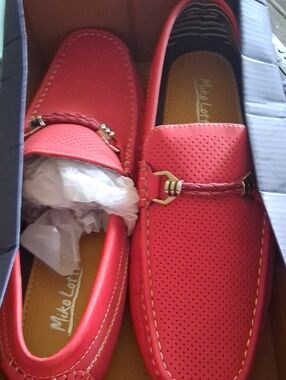 Red Men's Driving Loafers